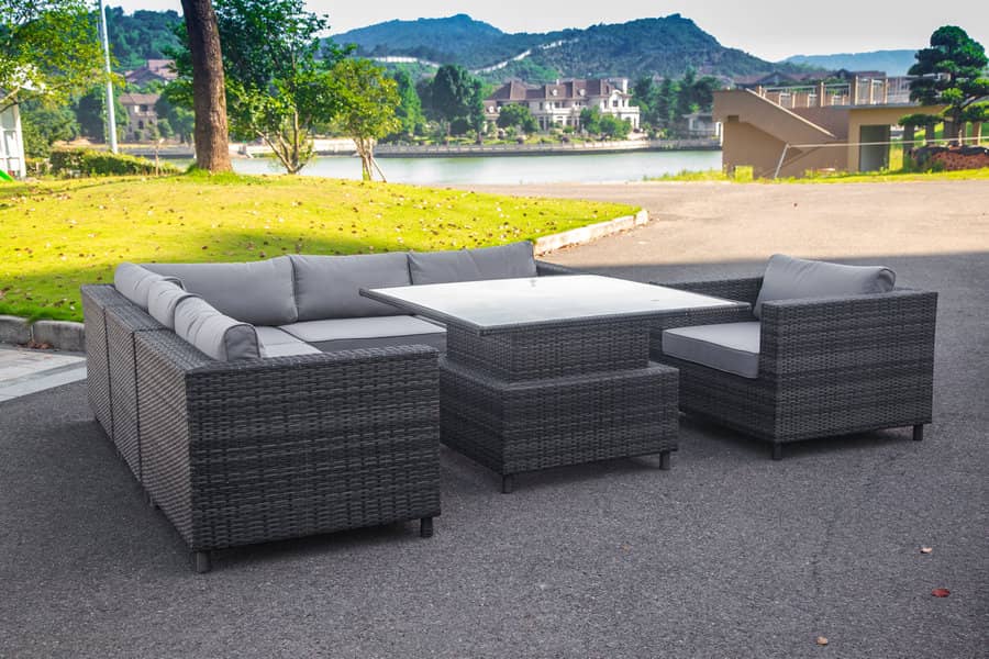 Sofa Tolg Cúinne 7pcs Le Tábla Éirí Amach